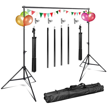 iMounTEK Photo Video Studio 6.56ft x 9.84ft Backdrop Stand Photographic Studio Adjustable Photo Backdrop Stand Kits with a Carrying Bag Photo Backdrop Stand for Parties/Birthday/Wedding - color: Black, size: 6.56ft x 9.84ft