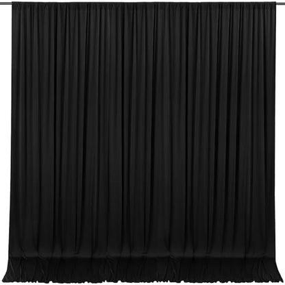 MoKoHouse 10ft x 8ft Black Backdrop Curtains Black Drape for Backdrop Halloween Thick Solid Fabric Cloth Backdrop 2 Panels 5ft x 8ft - color: Black, size: 5ft x 8ft 2 Panels