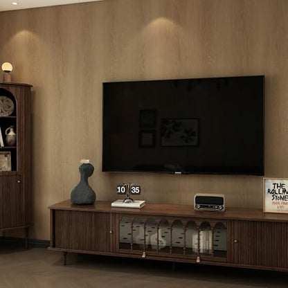 48x78inch Extra Wide Oak Walnut Wood Wallpaper Light Brown Wood Grain Vinyl Wrap Walnut Contact Paper Peel and Stick Air Guide Slot Design Matte Thicken Self-adhesive Waterproof Wall Sticker Removable - color: Warm Brown, size: 48" x 78"