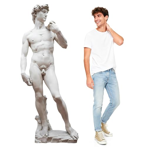 67" David Cardboard Cutout Life-Size David Statue Standee for Art Party Decor, Realistic Sculpture for Classroom Display, Museum Events, Photo Booth Backdrop, Cultural Educational - color: David