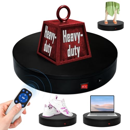 360 Rotating Platform,13.8Inch/35cm Remote Motorized Turntable,400lbs Capacity Motorized Rotating Display Stand Photography Turntable motorized lazy susan Heavy Duty Turntables for Photography,3D Scanner - size: 13.8inch/Black/400Lbs Load