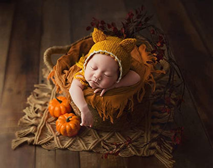Newborn Photography Props Baby Photoshoots Photo Posing Macrame Blankets Rug Backdrop (Brown) - color: Brown