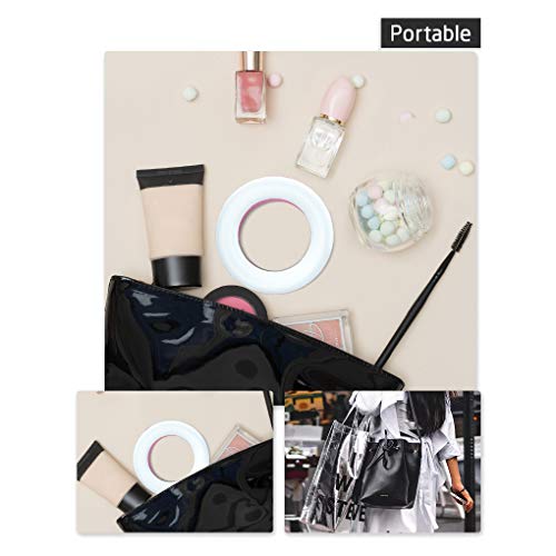 XINBAOHONG Selfie Ring Light Rechargeable Portable Clip-on Selfie Fill Light with 40 LED for Smart Phone Photography, Camera Video, Girl