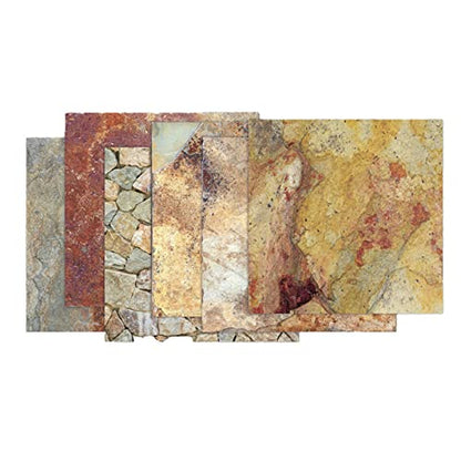 Scrapbooking Paper 24x Stone Texture Patterned Paper Pad Card Stock Decor 6'' Background Paper for Holiday Photo Album 6 Background Paper Handmade Stone Texture Scrapbooking Paper Pad Gift