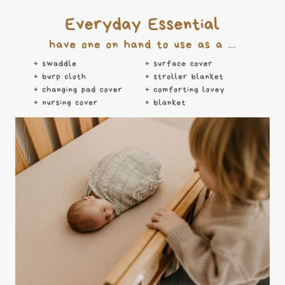 Mini Wander Swaddles for Newborns Muslin Swaddle Blankets - Breathable Soft Gender Neutral Receiving Blanket Baby Essentials | 47 x 47 Cotton - (Tapestry (Green Spruce) - color: Tapestry (Green Spruce)