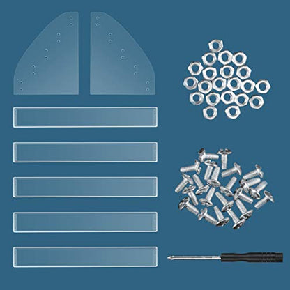 KINGROW Nail Polish Organizer Holder Rack 5 Layers Acrylic Display Rack Eyeglasses Shelf Essential Oils Ink Storage Holds Up to 80 (Fit 1-2oz Bottles) - size: 5 Layers