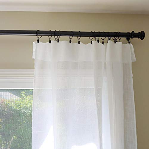 WeeksEight 40 Pack Black Curtain Rings with Clips, Curtain Hooks Hangers Clip Rings for Hanging Drapes Bows Hat, Drapery Rings 1.77 in I D, Fits up to 1.5 in Diameter Curtain Rod. - color: Black, size: 1.7" I D Set of 40