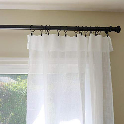 WeeksEight 40 Pack Black Curtain Rings with Clips, Curtain Hooks Hangers Clip Rings for Hanging Drapes Bows Hat, Drapery Rings 1.77 in I D, Fits up to 1.5 in Diameter Curtain Rod. - color: Black, size: 1.7" I D Set of 40