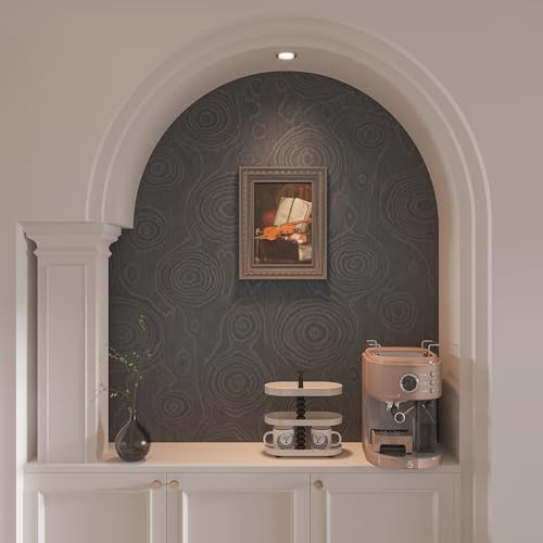 16"x118" Thickened Grey Wooden Wallpaper Textured Dark Peel and Stick Contact Paper Removable Adhesive Faux Retro Wood Vinyl Wrap Natural Wall Paper for Shelves Backsplash Background Wall - color: Dark Gray, size: 15.7" x 118"