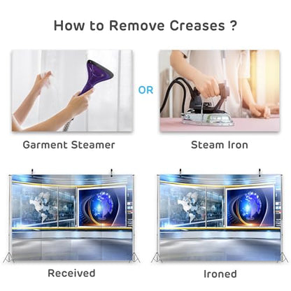 Fabric 10x6.5ft News Broadcast Backdrop TV Show News-Television Hall Interior Scene Photograohy Background Record News Report Business Study Backdrop Host Portrait Studio Props - size: 10x6.5FT