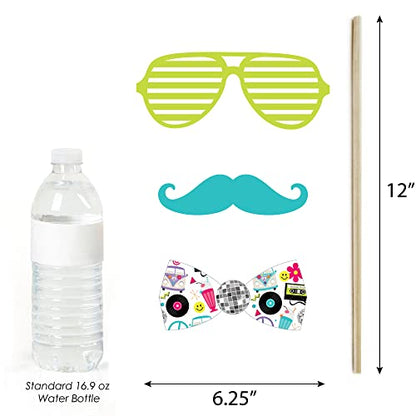 Big Dot of Happiness Through The Decades - 50s, 60s, 70s, 80s, and 90s Party Photo Booth Props Kit - 20 Count - color: Through the Decades