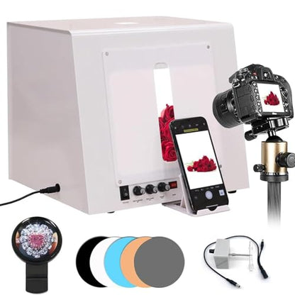 Photography Light Box Kit, 360 Degree Rotating Professional Photo Studio Light Box, 3000-5500K Dimmable Mini Photo Studio Softbox, with 4 Pcs Fill Lights, for Product Photography(Tv30) - size: Tv30