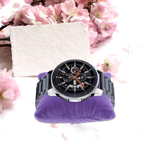 LOGOFUN 20PCS Velvet Watch Pillows Small Bracelet Display Pillows Rectangle Velvet Watch Cushions for Bangle Jewelry Storage Supplies - Purple 3.5X3.1X1.6in