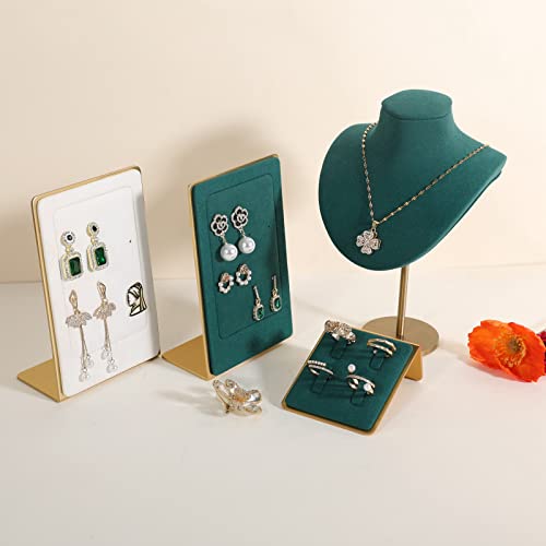 Green small felt ring holder display, gold ring jewelry stand, ring storage organizer【Velvet Ring Holder-Green 】 - color: Green