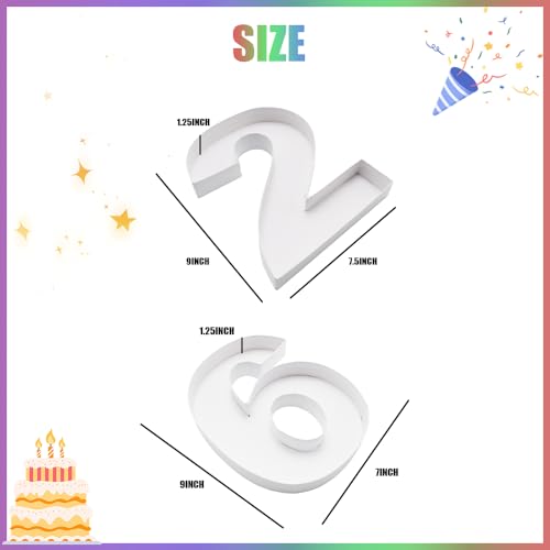 Charcuterie Cardboard Number Fillable Shaped Treat Decorative Box Anniversary Birthday Table Centerpiece (26 Style, 9inch) - size: 9inch, style: 26 Style