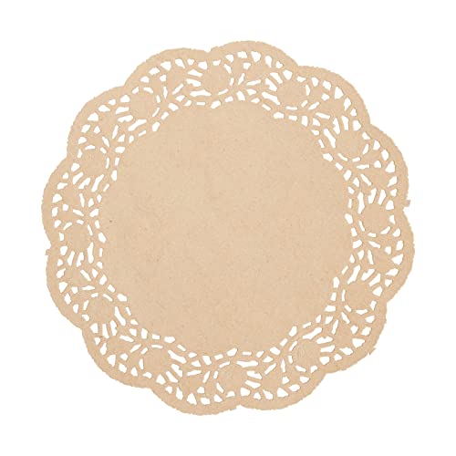 Juvale Paper Placemats - 9-Inch Brown, 250 Pack - Disposable Round Placemats & Doilies for Tables - Tea Party Decorations - size: 9-Inch