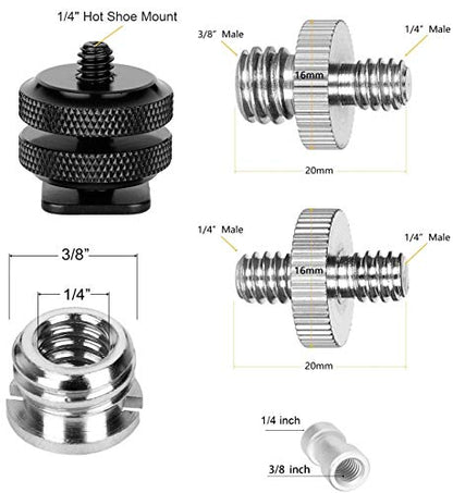 Camera Mount Screw, ChromLives 1/4 to 3/8 Tripod Screw Adapter,1/4 Screws,3/8-20 Thread Converter Adapter,Camera Hot Shoe Mount Adapters for Monopod,Ballhead Flash Light,22Pack - color: Camera Mount Screw