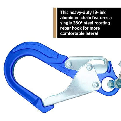 AFP Rebar Positioning Chain Assembly with Swivel Hook (Aluminum) - color: Aluminum