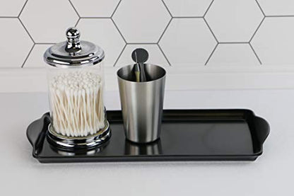 Calypso Basics, Sandwich Melamine Tidbit Tray, Black, (06100) - color: Black, size: 14.7" x 6.5" x 0.8"