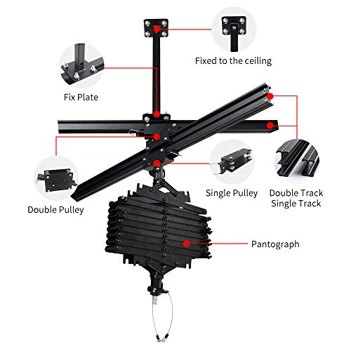 Extension Rod for Studio Ceiling Rail System Ceiling Mounting Rail System Accessories Bracket Iron (Extension Rod) - size: Extension rod