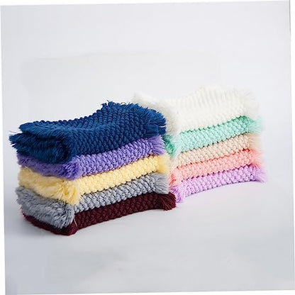 Cabilock Cotton Blanket Neutral Color Infant Photography Props Blanket Photo Prop