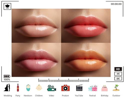 Trykid 8x8ft Shiny Glossy Lipstick Makeup Backdrop Beauty Photography Fashion Lipstick Swatch Background Tapestry Cosmetic Shoot Event Party Decoration Photo Studio Prop Fabric - size: 8x8ft