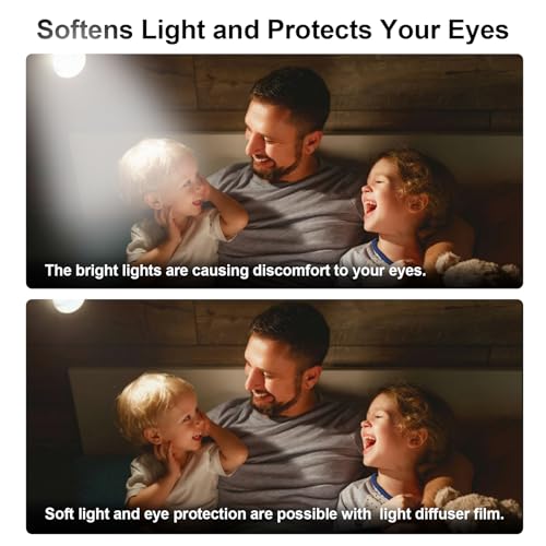 Selens 6Pcs Adhesive Light Diffuser 7.9x11.82 inch Light Dimming Film for Soften LED Lights - color: 6Pcs