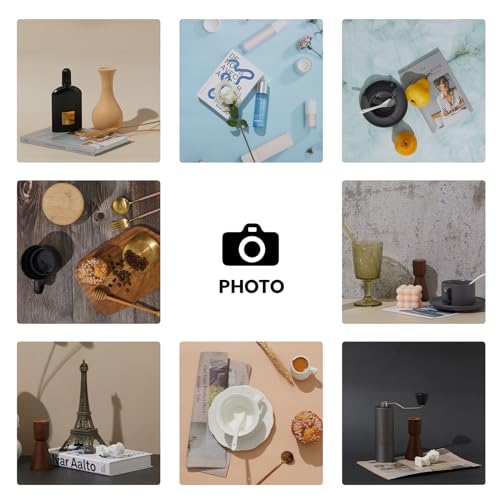8PCS 16 Patterns Backdrop Papers with T-Stand, 22x34 Inch Double Sided Waterproof Dustproof Photography Backgrounds Paper,Clear and Realistic Picture Quality for Food, Jewelry Photo Shooting - color: T+8P
