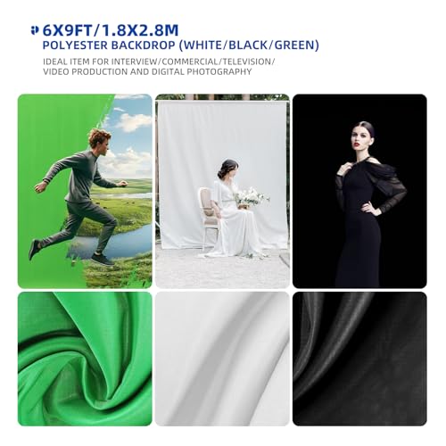Photography Lighting Kit with 8.5x10ft Backdrops, LED Bulbs, Softboxes & Umbrellas - Complete Studio Setup for Video & Photo Shoots