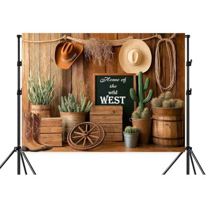 Wathon Retro Wild West Cowboy Backdrop for Photography Southwest Country Ranch Wooden Wall Photo Backdrop Western Retro Rustic Texas Photo Background Booth Video Studio Props 6X4FT - color: Wooden Wall, size: 6X4FT