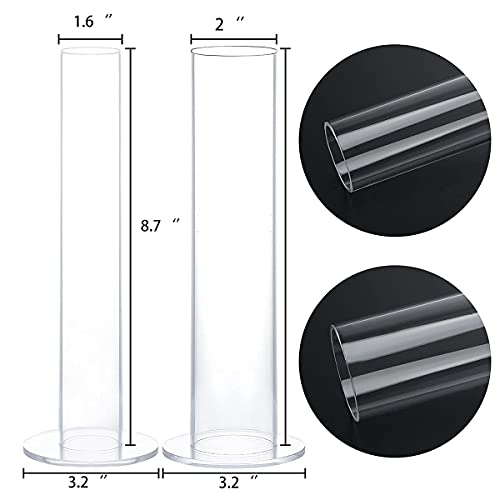 ByKen 2PcS Acrylic Scrunchie Holder Organizer,Hair Ties Holder for Bathroom,Clear Hair Accessories Bowknot Organizer,Room Decor for Girls(8.7 inches high)