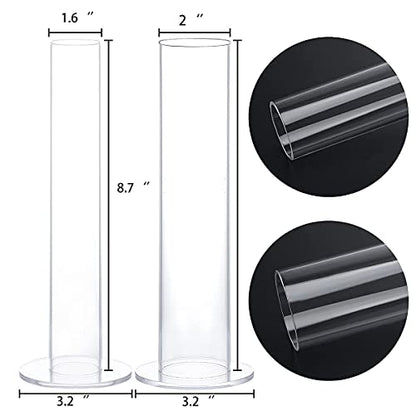 ByKen 2PcS Acrylic Scrunchie Holder Organizer,Hair Ties Holder for Bathroom,Clear Hair Accessories Bowknot Organizer,Room Decor for Girls(8.7 inches high)