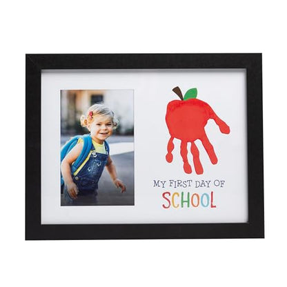 Kate & Milo My First Day of School Handprint Picture Frame, Preschool Kindergarten Photo Keepsakefor Kids, Boys, Girls, 4x6 Insert - style: Handprint School Frame