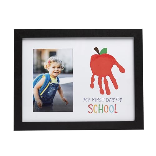 Kate & Milo My First Day of School Handprint Picture Frame, Preschool Kindergarten Photo Keepsakefor Kids, Boys, Girls, 4x6 Insert - style: Handprint School Frame