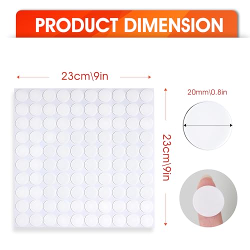 AROIC 1000 Pcs Sticky Dots, 0.8" Poster Putty Adhesive Stickers for Wall Hanging Crafts Balloons Festival Party Decorations, Sticky Tack Round No Trace Double Sided Tape Dots Waterproof Small Stickers - size: Round - 0.8 inches (Diameter)