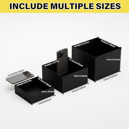 Metal Display Stands for Buffet Table - Black & White Cake Risers, Cupcake Stand for Wedding, Party, Catering Supplies, Elegant Food Risers for Displaywith 3Pcs Hollow Bottoms 6''x7''x8'' - color: Black