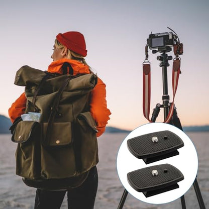 42mm (1-5/8") Quick Release Plate, Universal Tripod Mount Adapter with Non-Slip Grip for 42x42mm Square Socket Tripod Heads - size: 42 mm