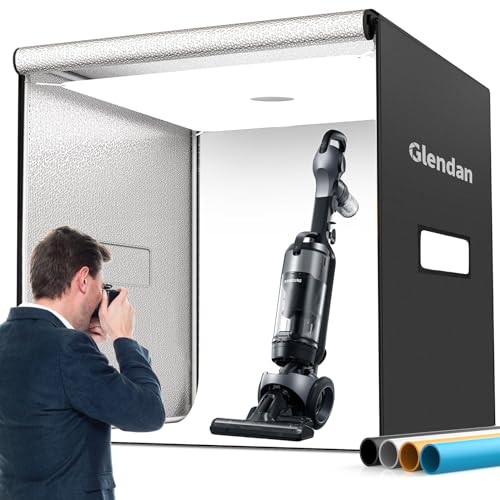 Glendan 32"x32" Light Box Photography, Large Photo Light Box with 3 Light Panels, 792 LED Beads, CRI >95, Professional Photo Booth Shooting Tent Kit with 4 Color Backdrops for Product Photography - size: 32*32 Inch