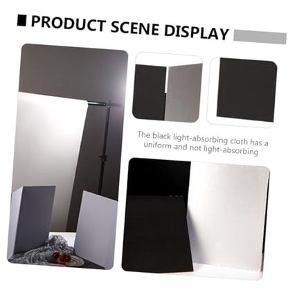 Tofficu Photography Background Board and Reflective Cardboard for Studio Photo Shooting, Thickened A4 Foldable Photo Backdrop Board with Black and White Diffuser Panels for Indoor