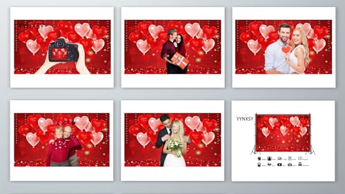 YYNXSY Valentine's Day Photography Backdrop Valentine's Day Photo Background red Love Backdrop Anniversary Party Girl Birthday Photographic Background 7X5FT YY-5009 - color: Gold
