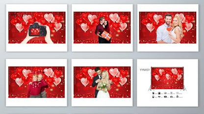 YYNXSY Valentine's Day Photography Backdrop Valentine's Day Photo Background red Love Backdrop Anniversary Party Girl Birthday Photographic Background 7X5FT YY-5009 - color: Gold
