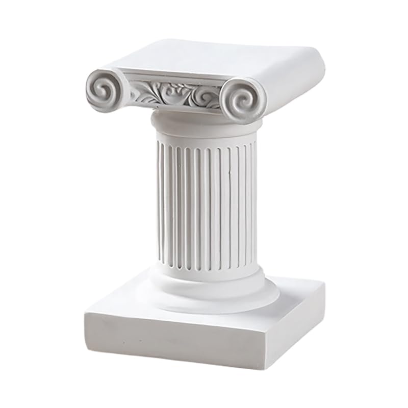 Mini Nordic Resin Roman Column, Greek Sculptural Angel Display, Photo Props, Candle Holder, Sketching Art Teaching Tools (Ionic C (White) - 11.5cm) - color: Ionic C (White) - 11.5cm