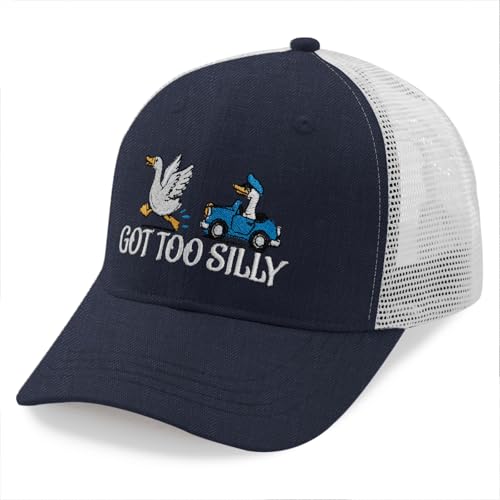 INVULNERABLE Funny Trucker Hat Embroidered Hat Baseball Cap Hats Men Funny Hats Women - color: Goose