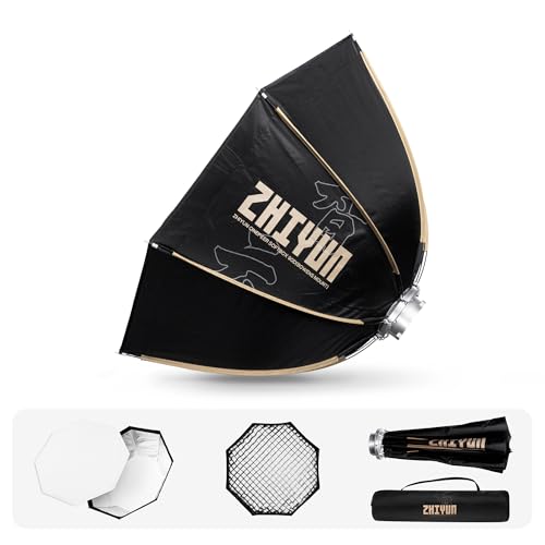 ZHIYUN CINPEER 35-inch/90cm/2.9ft Bowens Mount Octagonal Softbox Quick Release with Honeycomb Grid for Photography Studio, Video Recording, Portraits Shooting ZHIYUN Molus G-Series B-Series - size: 90CM