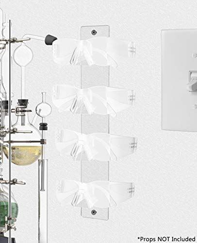 Marketing Holders 2 Pack Sunglasses Rack 4 Tier Holds 4 Pair Wall Mount with Hanging Hardware Eyeglasses Labs Spectacles Clear Acrylic Display Safety Glasses Warehouse Retail Shops Optical Center - size: 4 Tier Clear