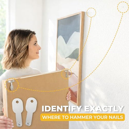 Go Hang It! Pro, All-in-One Picture Hanging Kit - Picture Leveling and Hanging Tool - Hang Sawtooth/Wire Hangers - Wall Hanging Kit and Level Tool - Hardware Case with 85-Piece Hanging Essentials