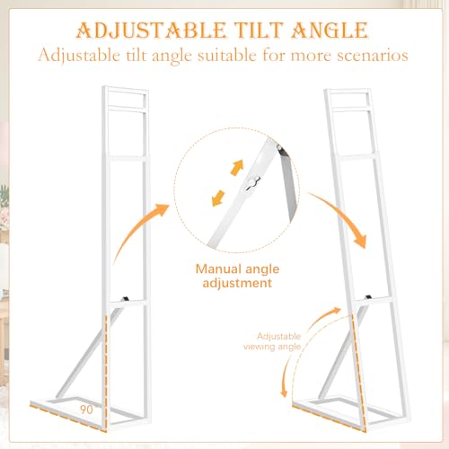 2 Pack White Wedding Backdrop Stand, Adjustable Metal Arch with Foldable Base and Weight Bag, Foam Board Display for Balloon Party and Event Decor (1.15–2m) (2)