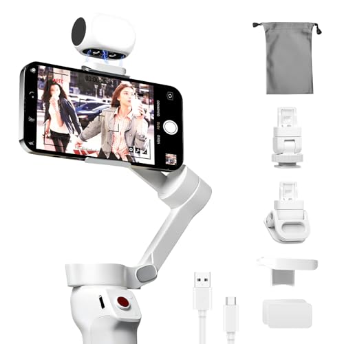 Magnetic Fill Light for Gimbal Stabilizer, Magnetic Light for DJI Gimbal Small Video Lights, 40 Led Portable Clip Cell Phone Selfie Lights, Rechargeable Selfie Lights with 3 Lights Modes