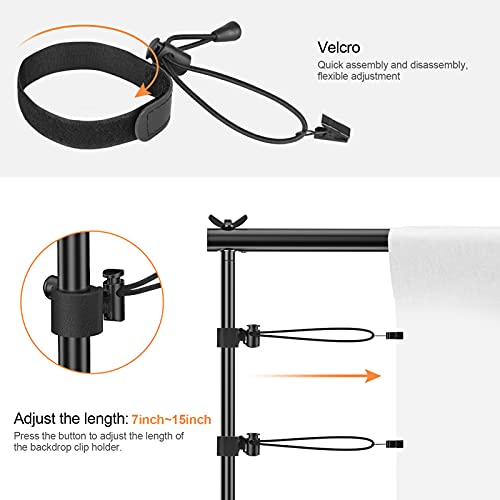 Photo Backdrop Stand, 8.5 x 10 ft Back Drop Adjustable Stands, Photography Background Support System Kit with Carry Bag, Clips and Clamps for Photo Video Studio, Parties, Wedding - size: 8.5×10ft