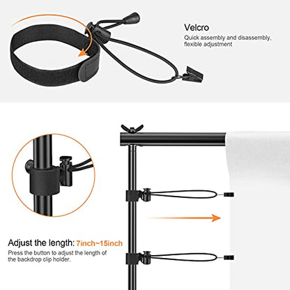 Photo Backdrop Stand, 8.5 x 10 ft Back Drop Adjustable Stands, Photography Background Support System Kit with Carry Bag, Clips and Clamps for Photo Video Studio, Parties, Wedding - size: 8.5×10ft